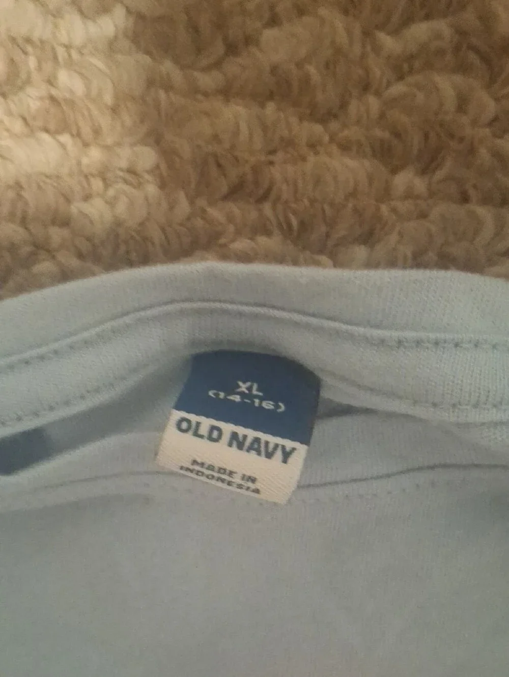 Old Navy Light Blue Tee with Navy Label